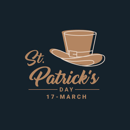 St. Patrick s Day. Vector illustration for design with clover. Template Design banner on St. Patrick's Day. Vector illustrationのイラスト素材