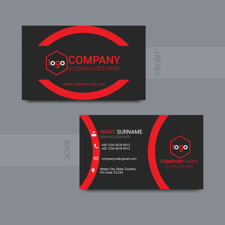 Modern professional business card design vector. Vector illustration.のイラスト素材