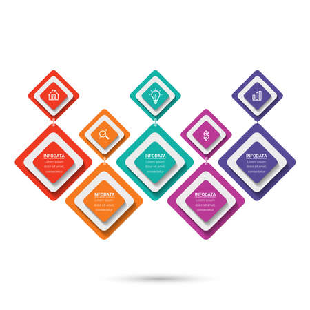 Infographics design vector and marketing icons can be used for workflow layout, diagram, annual report, web design.のイラスト素材