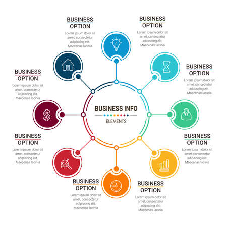 vector illustration Infographic design template. Can be used for process, presentations, layout, banner, info graph.のイラスト素材