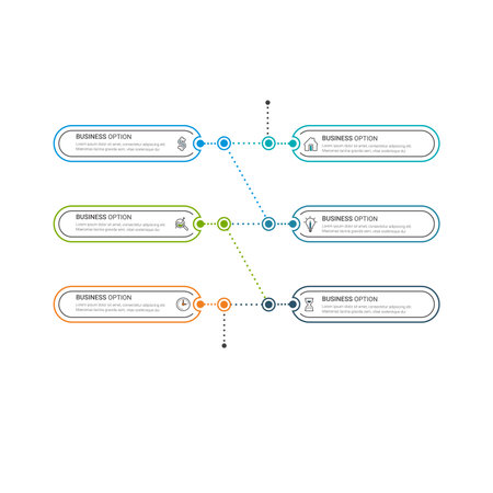 Infographic design organization chart template. Vector business template for presentation. Creative concept for infographic.のイラスト素材