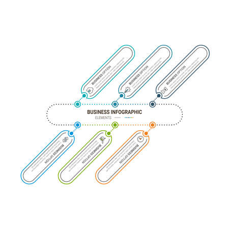 Business data visualization. Simple infographic design template. Abstract vector illustration.のイラスト素材