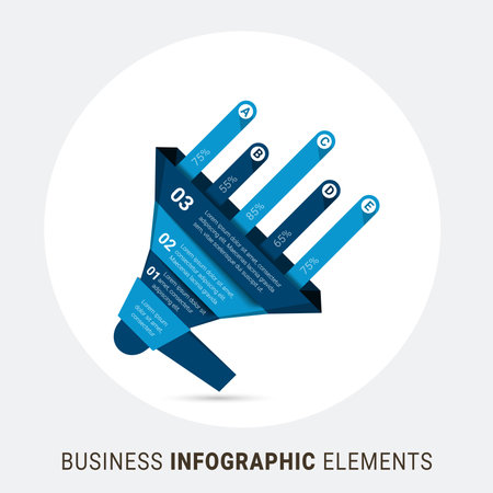 Infographic elements data visualization vector design template. Infographics for business concept. Can be used for presentations banner, workflow layout, process diagram, flow chart, info graphのイラスト素材