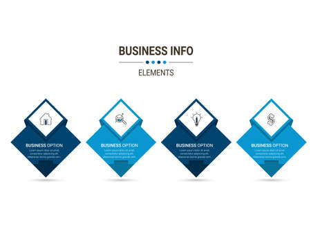 Business data visualization. Simple infographic design template. Abstract vector illustration.のイラスト素材