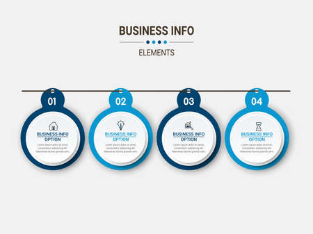 Business data visualization. Simple infographic design template. Abstract vector illustration.のイラスト素材