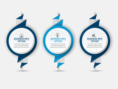 Business data visualization. Simple infographic design template. Abstract vector illustration.のイラスト素材
