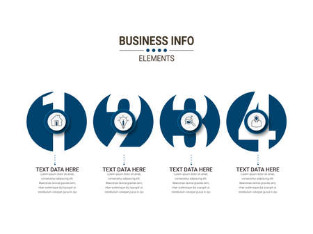 Business data visualization. timeline infographic icons designed for abstract background template. vector banner can be used for workflow layout, diagram,presentation, education or any number option.のイラスト素材