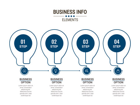 business concept timeline. Infograph template. Can be used for process, presentations, layout, banner,info graph.のイラスト素材