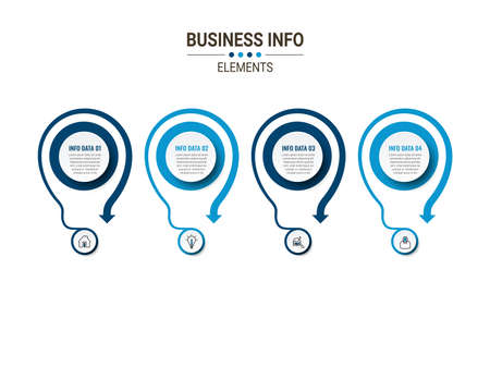 business concept timeline. Infograph template. Can be used for process, presentations, layout, banner,info graph.のイラスト素材