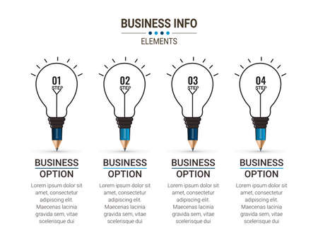 business concept timeline. Infograph template. Can be used for process, presentations, layout, banner,info graph.のイラスト素材