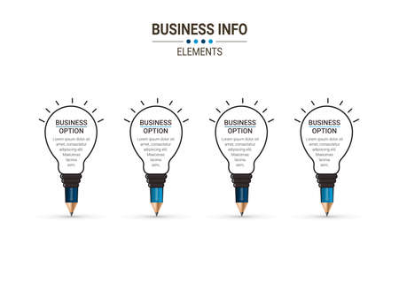 business concept timeline. Infograph template. Can be used for process, presentations, layout, banner,info graph.のイラスト素材