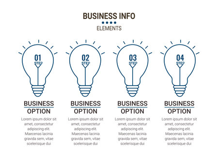 Business data visualization. timeline infographic icons designed for abstract background template. vector banner can be used for workflow layout, diagram,presentation, education or any number option.のイラスト素材
