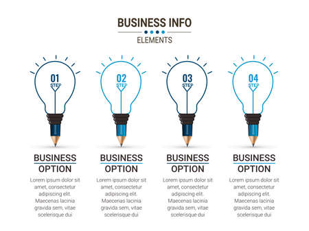 Business data visualization. timeline infographic icons designed for abstract background template. vector banner can be used for workflow layout, diagram,presentation, education or any number option.のイラスト素材