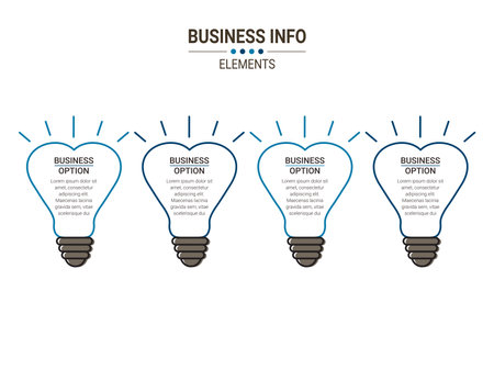 Vector Business infographics. Financial analysis data graphs and diagram, marketing statistic workflow modern business presentation elements vector investment progress icon.のイラスト素材