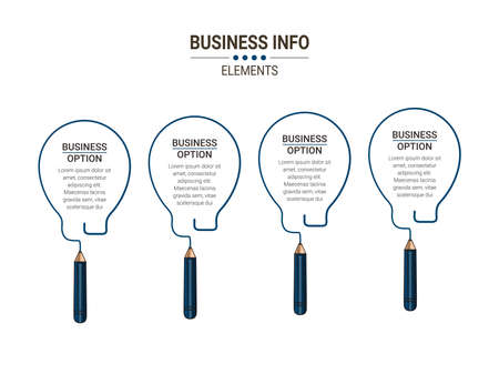 Vector Business infographics. Financial analysis data graphs and diagram, marketing statistic workflow modern business presentation elements vector investment progress icon.のイラスト素材