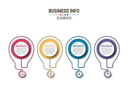 Infographics design vector and marketing icons. Can be used for process diagram, presentations, workflow layout, banner, flow chart, info graph.のイラスト素材