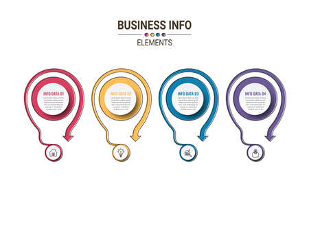 Infographics design vector and marketing icons. Can be used for process diagram, presentations, workflow layout, banner, flow chart, info graph.のイラスト素材