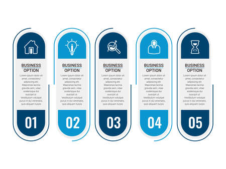 Infographic design vector and marketing icons. can be used for workflow layout, banner, diagram, number options, step up options, web design.のイラスト素材