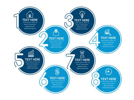 Infographic design vector and marketing icons. can be used for workflow layout, banner, diagram, number options, step up options, web design.のイラスト素材