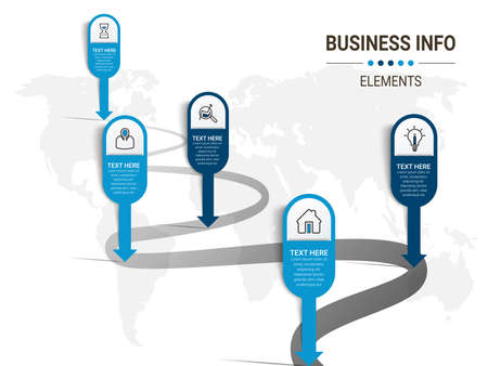 Infographic Templates for Business Vector Illustration. can be used for diagram infograph chart business presentation or web , Vector design element illustrationのイラスト素材