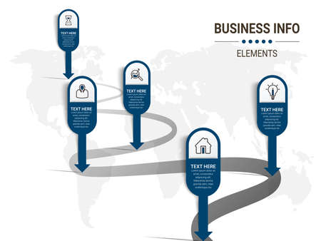 Infographic Templates for Business Vector Illustration. can be used for diagram infograph chart business presentation or web , Vector design element illustrationのイラスト素材