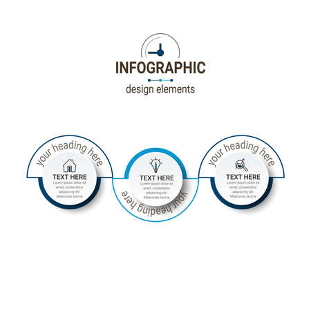 Vector infographics timeline design template. Process chart. Abstract elements of graph, diagram, options, parts or processes. Vector business template for presentation. Creative concept for infographのイラスト素材
