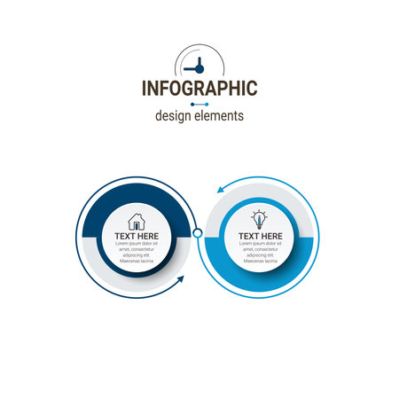 Vector Infographic label design template with icons. can be used for workflow layout, diagram, annual report, web design. Business conceptのイラスト素材