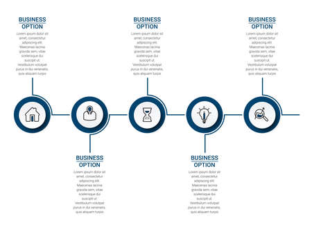 Vector Infographic label design template with icons. can be used for workflow layout, diagram, annual report, web design. Business conceptのイラスト素材