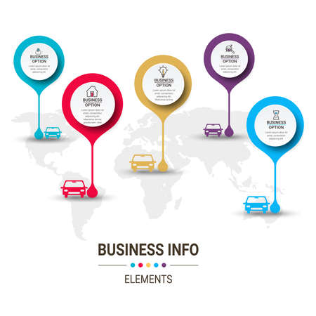 Infographic Templates for Business Vector Illustration. can be used for diagram infograph chart business presentation or web , Vector design element illustrationのイラスト素材