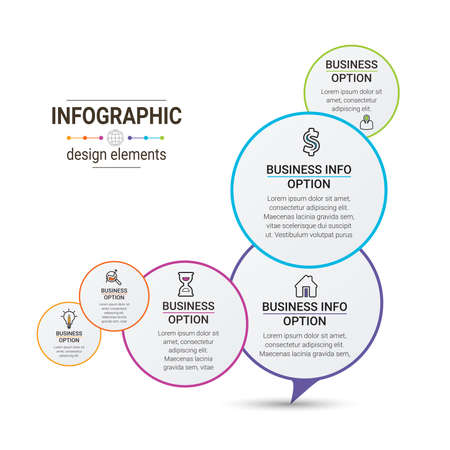 Infographic Templates for Business Vector Illustration. can be used for diagram infograph chart business presentation or web , Vector design element illustrationのイラスト素材