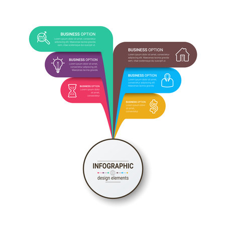 Infographic Templates for Business Vector Illustration. can be used for diagram infograph chart business presentation or web , Vector design element illustrationのイラスト素材