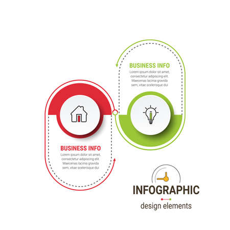 Business Infographics circle origami style Vector illustration. Can be used for flow charts, presentations, web sites, banners, printed materials.のイラスト素材