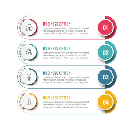 Business Infographics circle origami style Vector illustration. Can be used for flow charts, presentations, web sites, banners, printed materials.のイラスト素材