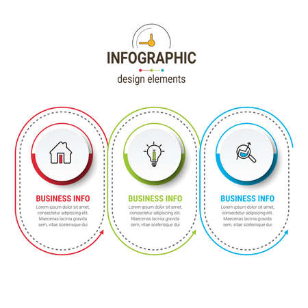 Infographic design vector and marketing icons. can be used for workflow layout, banner, diagram, number options, step up options, web design.のイラスト素材
