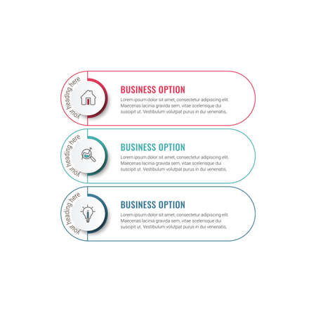 vector illustration Infographic design template with icons. can be used for workflow layout, diagram, annual report, web design.のイラスト素材