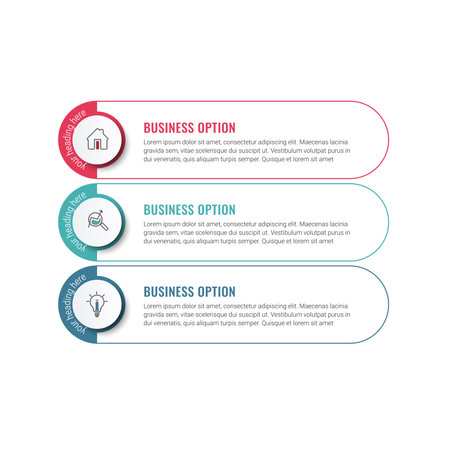 vector illustration Infographic design template with icons. can be used for workflow layout, diagram, annual report, web design.のイラスト素材