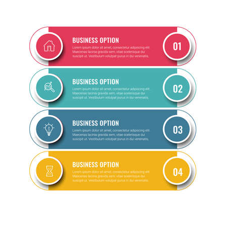 vector illustration Infographic design template with icons. can be used for workflow layout, diagram, annual report, web design.のイラスト素材