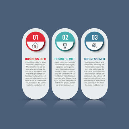 vector illustration Infographic design template with icons. can be used for workflow layout, diagram, annual report, web design.のイラスト素材