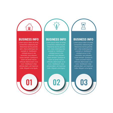vector illustration Infographic design template with icons. can be used for workflow layout, diagram, annual report, web design.のイラスト素材