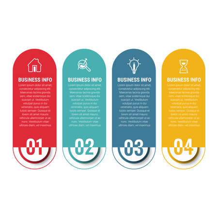 vector illustration Infographic design template with icons. can be used for workflow layout, diagram, annual report, web design.のイラスト素材