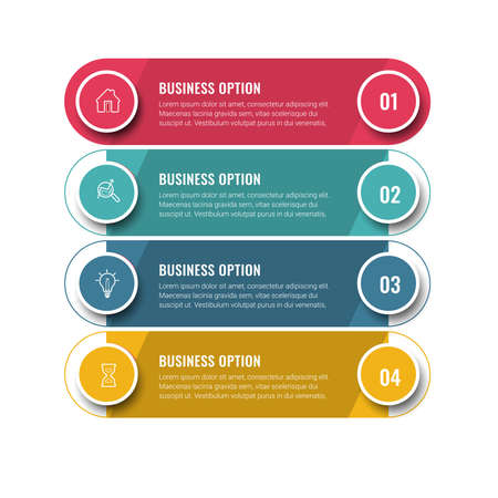 vector illustration Infographic design template with icons. can be used for workflow layout, diagram, annual report, web design.のイラスト素材