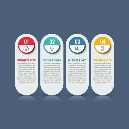 business concept timeline. Infograph template. Can be used for process, presentations, layout, banner,info graph.のイラスト素材