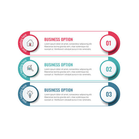 vector illustration Infographic design template with icons. can be used for workflow layout, diagram, annual report, web design.のイラスト素材