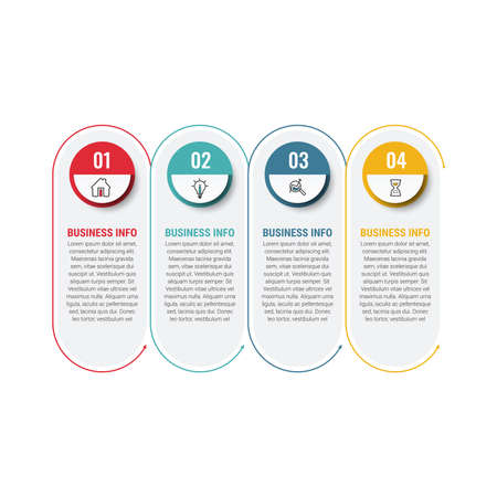 business concept timeline. Infograph template. Can be used for process, presentations, layout, banner,info graph.のイラスト素材