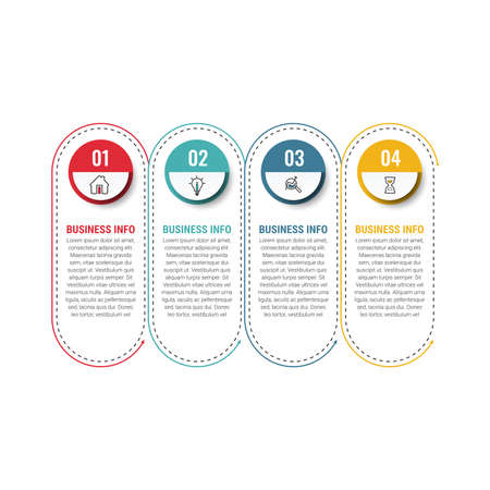 business concept timeline. Infograph template. Can be used for process, presentations, layout, banner,info graph.のイラスト素材