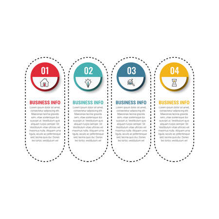 business concept timeline. Infograph template. Can be used for process, presentations, layout, banner,info graph.のイラスト素材