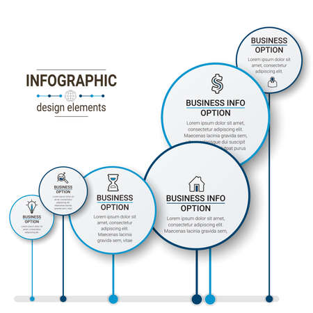business concept timeline. Infograph template. Can be used for process, presentations, layout, banner,info graph.のイラスト素材