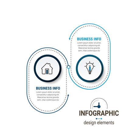 Vector Business infographics. Financial analysis data graphs and diagram, marketing statistic workflow modern business presentation elements vector investment progress icon.のイラスト素材