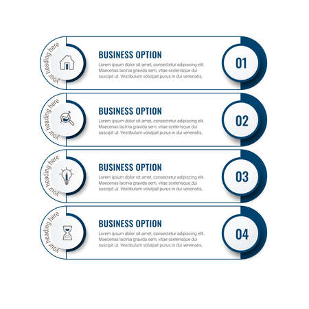 Vector Infographic label design template with icons. can be used for workflow layout, diagram, annual report, web design. Business conceptのイラスト素材