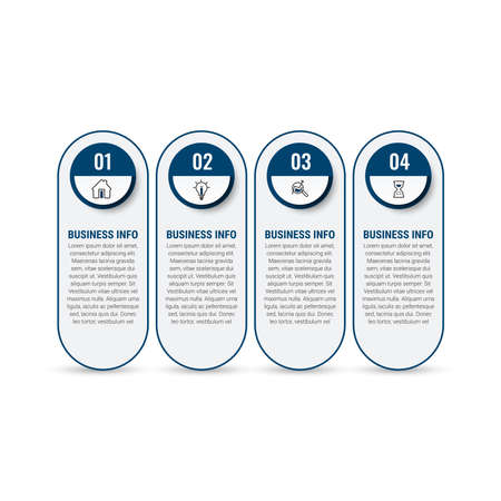 Infographic design vector and marketing icons. can be used for workflow layout, banner, diagram, number options, step up options, web design.のイラスト素材